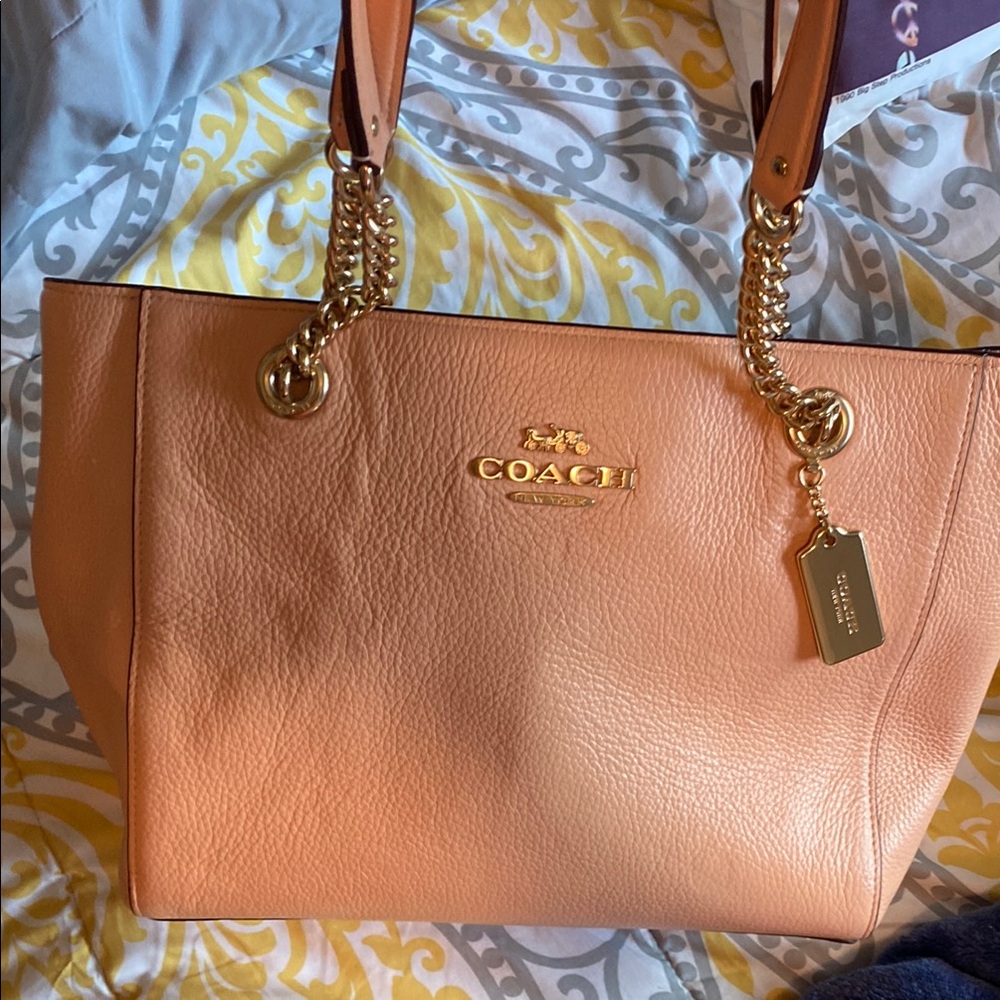 Coach Tan Leather Tote Bag